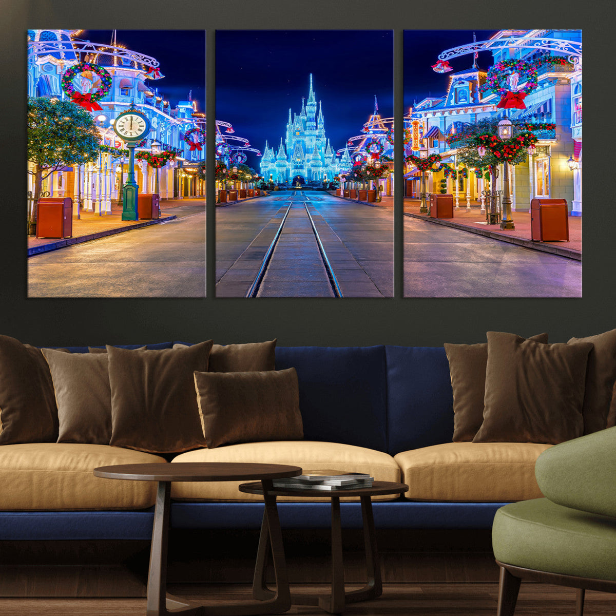 Disney Castle Wall Art | Large Magic Kingdom Canvas Artwork