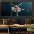Ballet Dancer Wall Art | Framed Graceful Pose Canvas