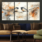 Beautiful Birds Wall Art | Framed Watercolor Branch Canvas
