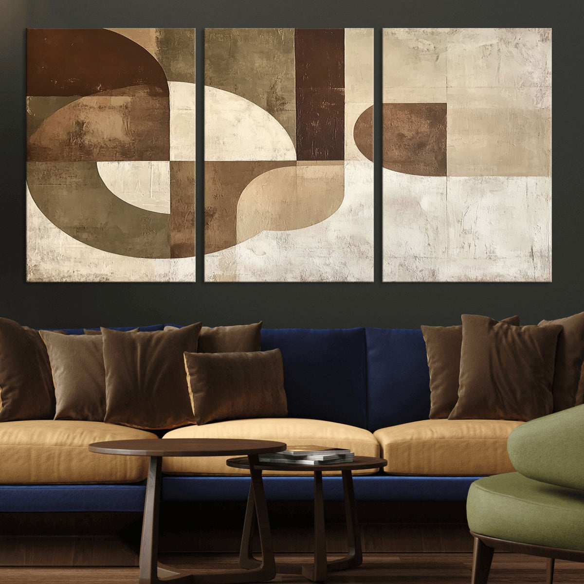 Wabi Sabi Geometric Wall Art | Abstract Modern Minimalist Canvas Print