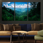 Tropical Jungle Wall Art Canvas Print | Framed Lush Valley