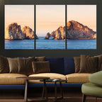 El Arco Wall Art Canvas Print, Framed Cabo San Lucas Ocean Arch Coastal Art