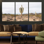 Saguaro Cactus Wall Art | Framed Desert Canvas Artwork