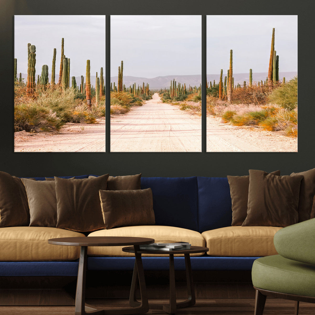 Desert Cactus Wall Art | Framed Southwestern Canvas Artwork