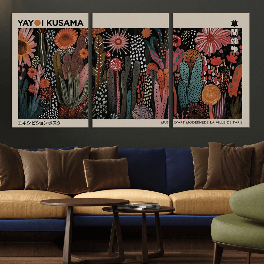 Modern Japanese Wall Art Canvas Print, Framed Abstract Mount Fuji Zen Landscape