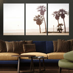Coastal Light Wall Art Canvas Print, Framed Relaxing Shoreline Art, Minimalist Ocean Tropical Decor