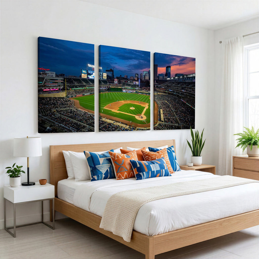 Target Field Wall Art Canvas Print, Baseball Stadium Scene
