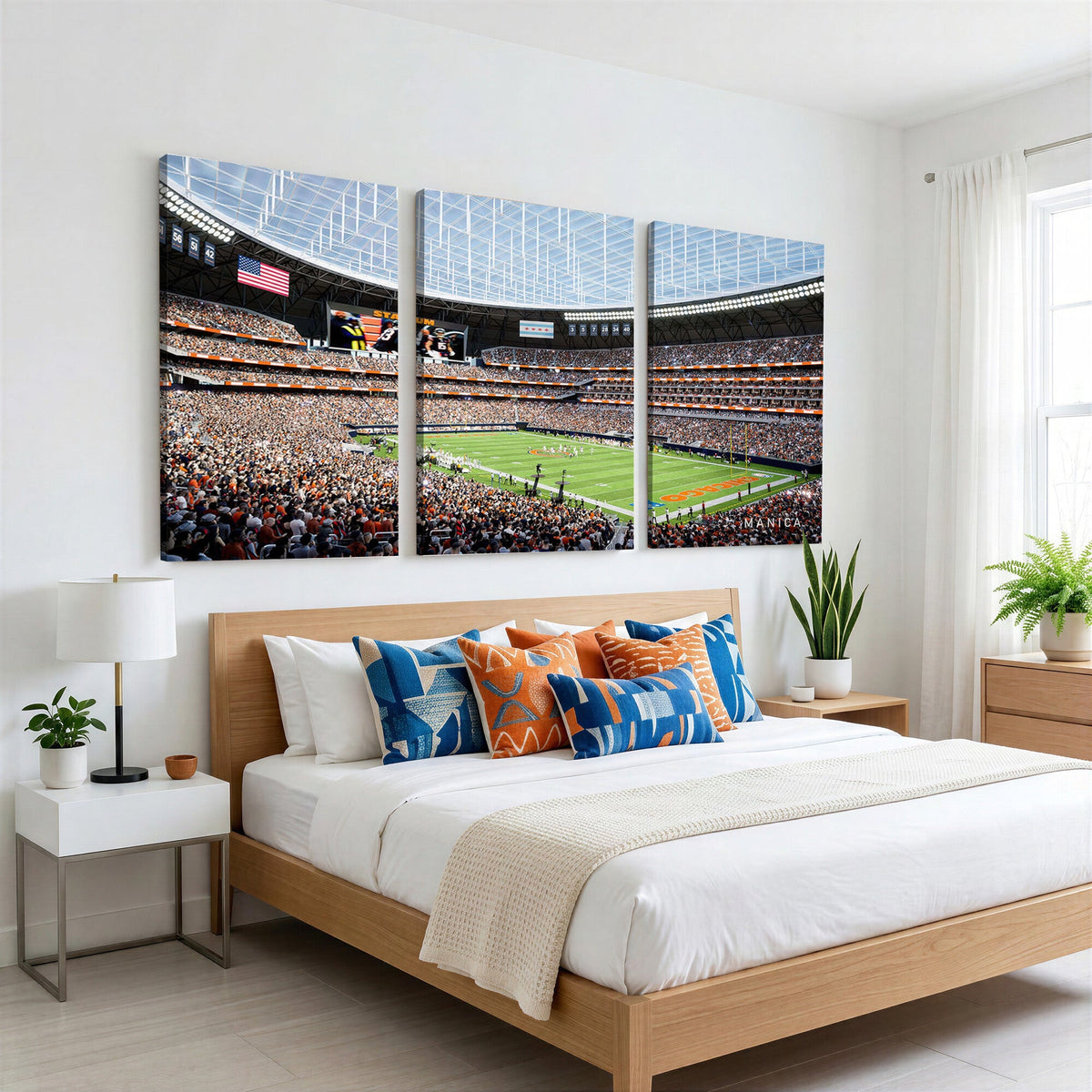 Chicago Bears Soldiers Field Wall Art Canvas Print, Framed and Ready to Hang
