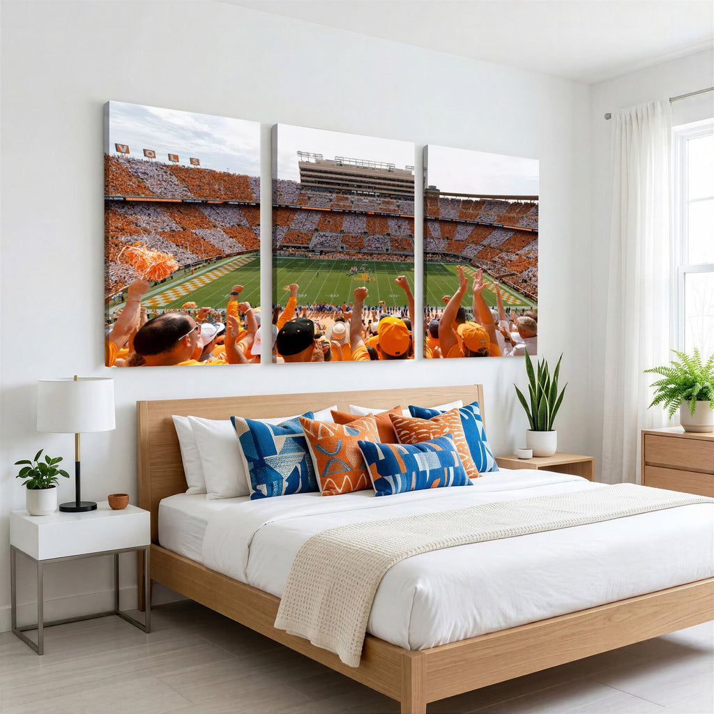 Tennessee Neyland Stadium Wall Art, Sports Arena Canvas, Home Bar Wall Decor