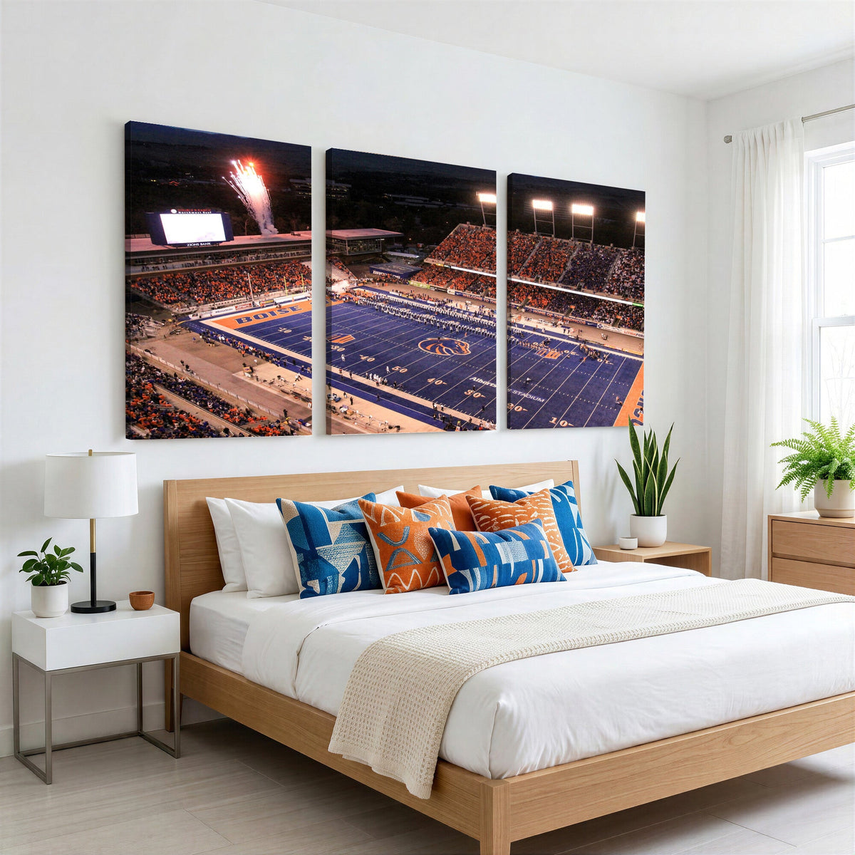 Boise State Broncos Albertsons Stadium Wall Art Canvas Print