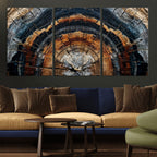 Abstract Wood Grain Canvas Print, Tree Ring Pattern Wall Art, Extra Large Living Room Wall Decor