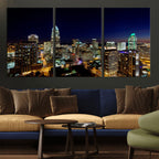 Atlanta Skyline Wall Art Canvas Print | Modern Cityscape