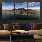 Cape Town Wall Art Canvas Print | Table Mountain Coastal Skyline Panorama