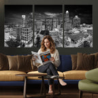 Charlotte Skyline Canvas Wall Art Print | North Carolina Cityscape