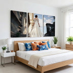 Custom 3 Panel Canvas Print, Personalized Photo Split Wall Art Set