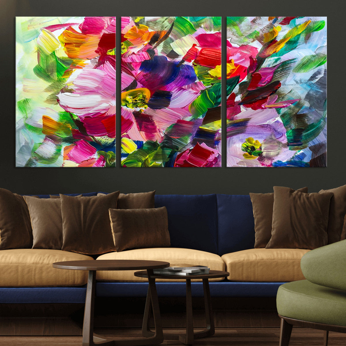Oil Flower Abstract Canvas Print