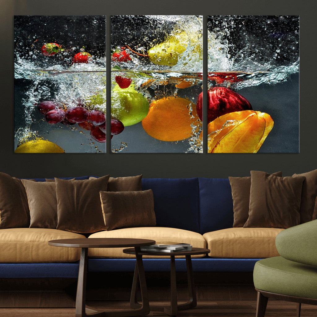 Kitchen Vegetables World Wall Art Canvas Print