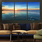 Blue Sky and Beach Wall Art Canvas Print