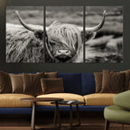 Cow Focus Canvas Wall Art Print
