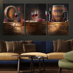 Wine and Barrels Wall Art Canvas Print