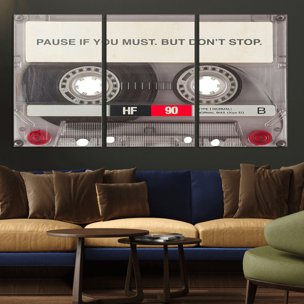 Music Cassette Iconic Wall Art Canvas Print