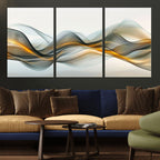 Abstract Wave Canvas Wall Art | Fluid Contemporary Elegance in Motion