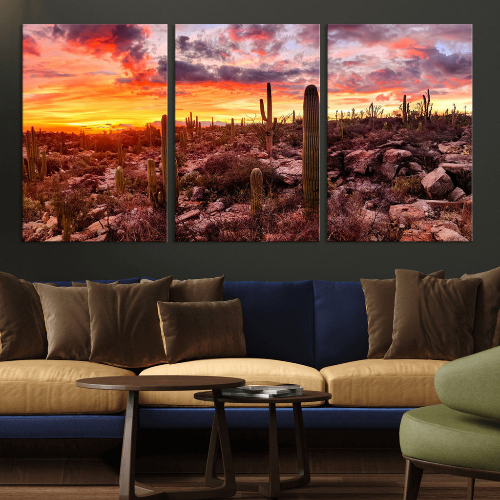 Arizona Desert Print, Western Cowboy Wall Art Print