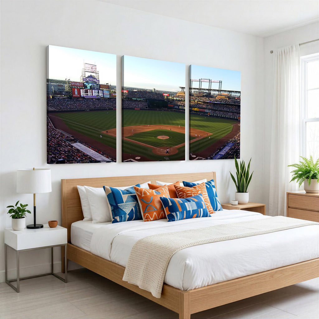 Colorado Rockies Coors Field Wall Art Canvas Print, MLB Baseball Stadium