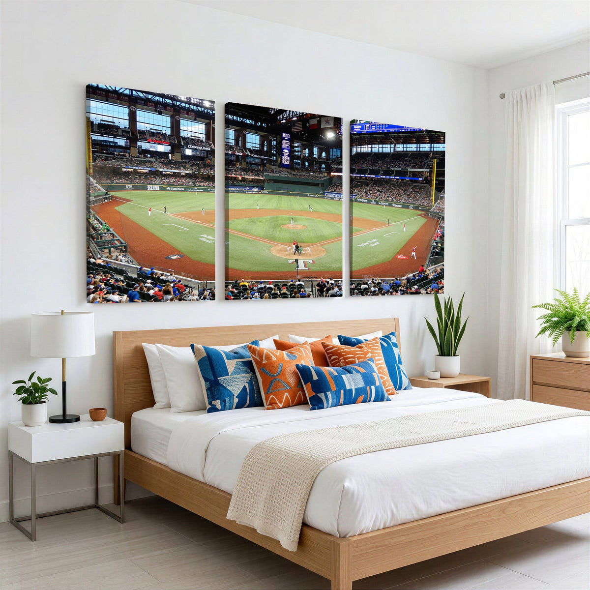 Texas Rangers Baseball Team Print, Arlington Globe Life Field Stadium Wall Art