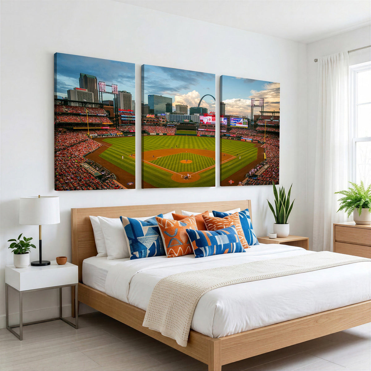 St. Louis Cardinals Baseball Team Print, Busch Stadium Wall Art, Framed and Ready to Hang
