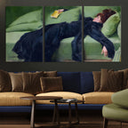 Decadent Girl by Ramon Casas Wall Art Canvas Print, Framed