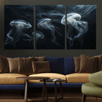 Jellyfish Wall Art Canvas Print, Elegant Wall Decor