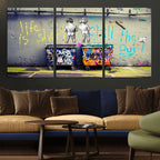 Banksy Life is Short Wall Art, Iconic Graffiti Street Art Canvas Print