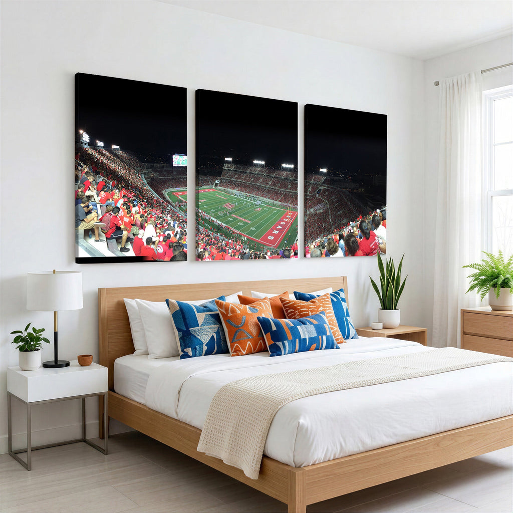 Houston Cougars Football Team Print, Houston TDECU Stadium