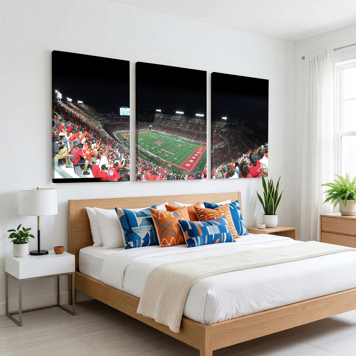 Houston Cougars Football Team Print, Houston TDECU Stadium