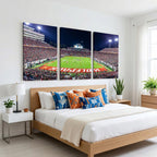Wolfpack Football Team Print, Raleigh Carter-Finley Stadium