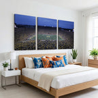 University of Michigan Wolverines Football Team Print, Ann Arbor, Home Bar Wall Decor