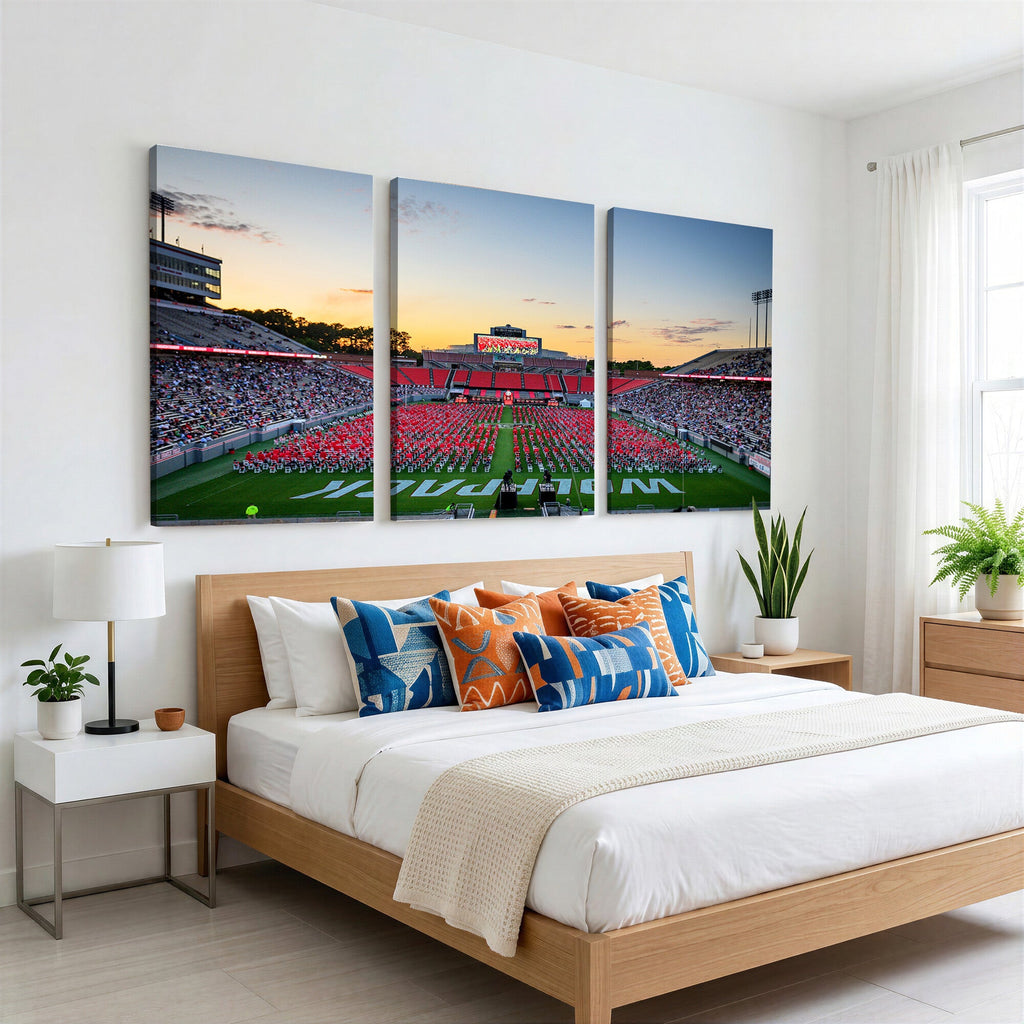 NC State Wolfpack Football Team Print Wall Art, Raleigh