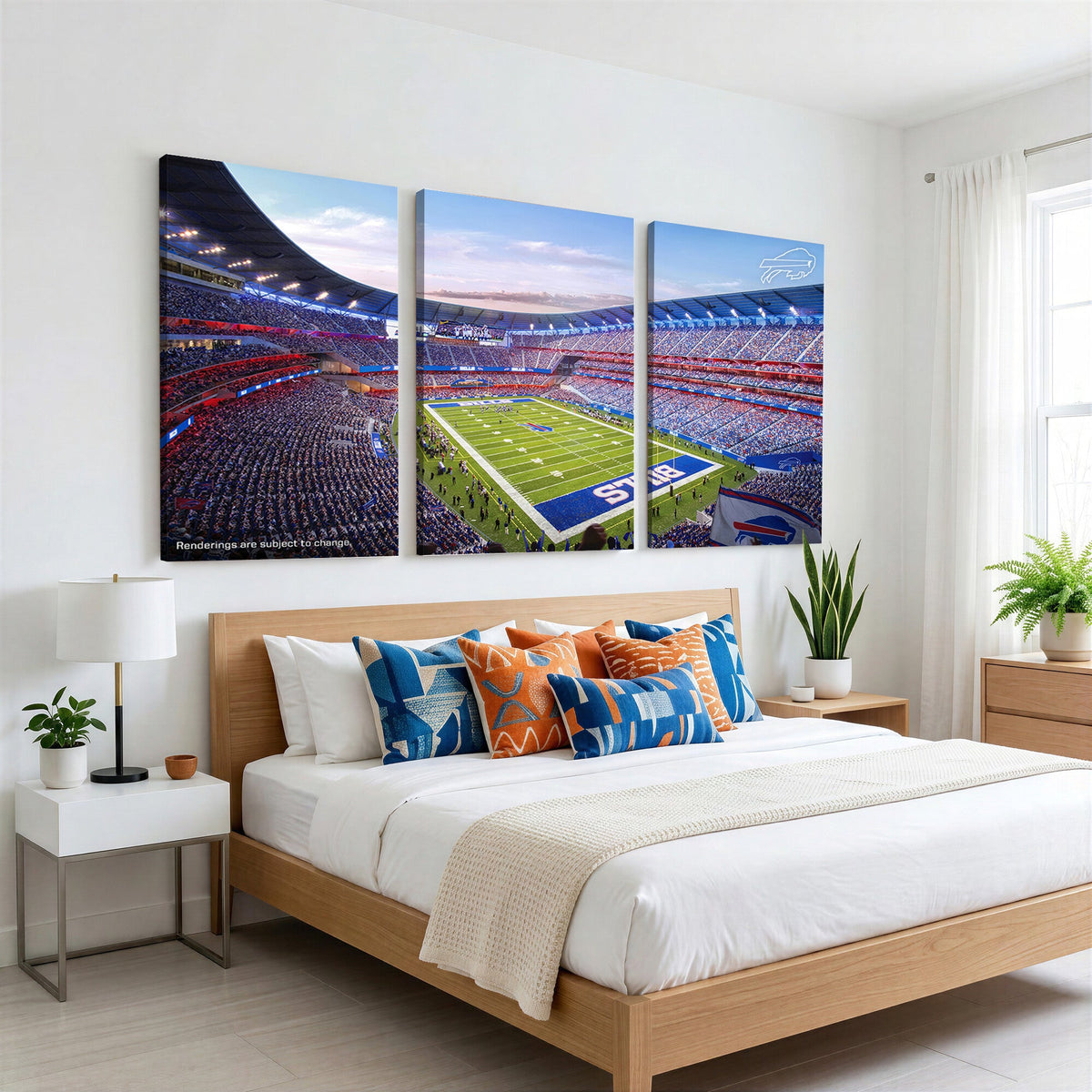Buffalo Bills Football Team Print Canvas, Buffalo Highmark Stadium