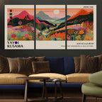 Yayoi 1986 Wall Art Print, Vibrant Wabi Sabi Japanese Abstract Design