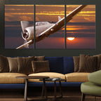 Old War Plane Wall Art Canvas Print