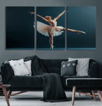 Ballet Dancer Wall Art | Framed Graceful Pose Canvas