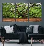 Majestic Oak Tree Wall Art Canvas Print | Ancient Branches