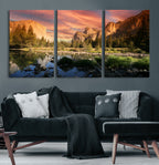 Yosemite Valley Wall Art, El Capitan Sunset Canvas Print
