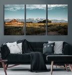 Rustic Farmhouse Wall Art Canvas Print, Teton Range Mormon Row Barn