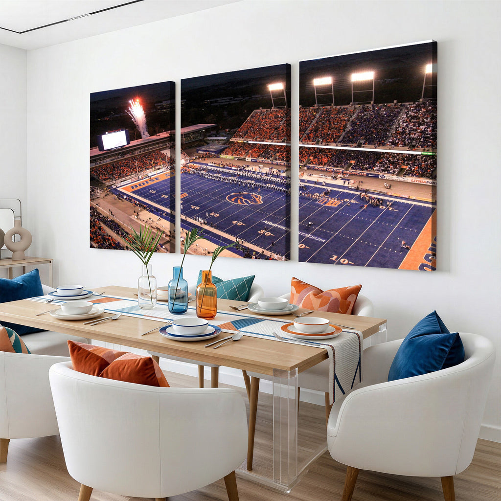 Boise State Broncos Albertsons Stadium Wall Art Canvas Print