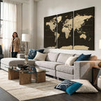 World Map Canvas Print | Framed World Map Wall Art for Couples