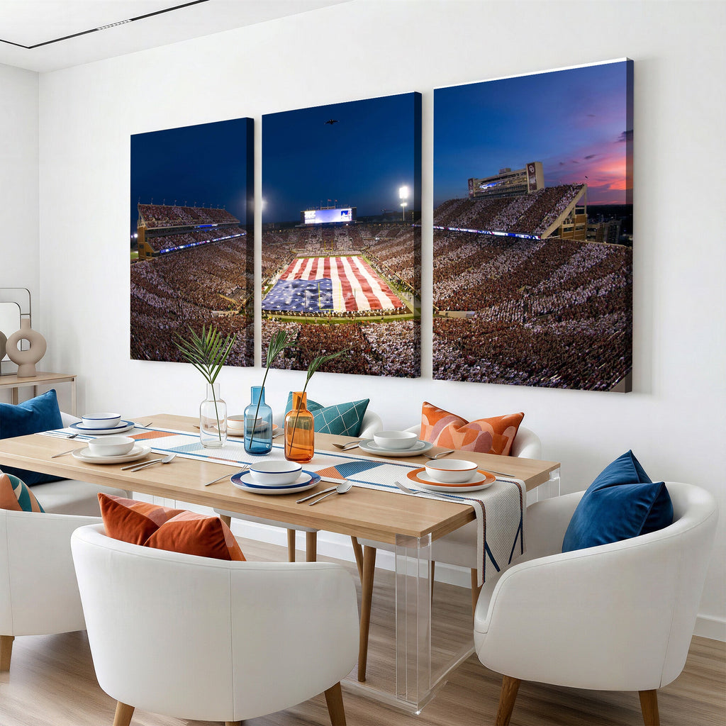 Oklahoma Sooners Memorial Stadium Wall Art Canvas Print