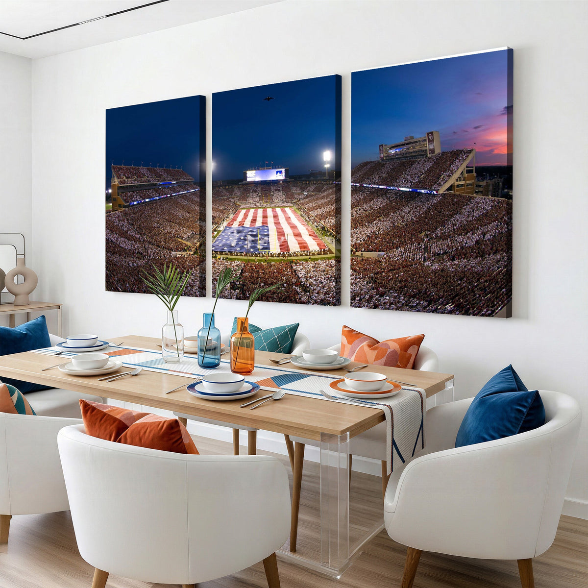 Oklahoma Sooners Memorial Stadium Wall Art Canvas Print