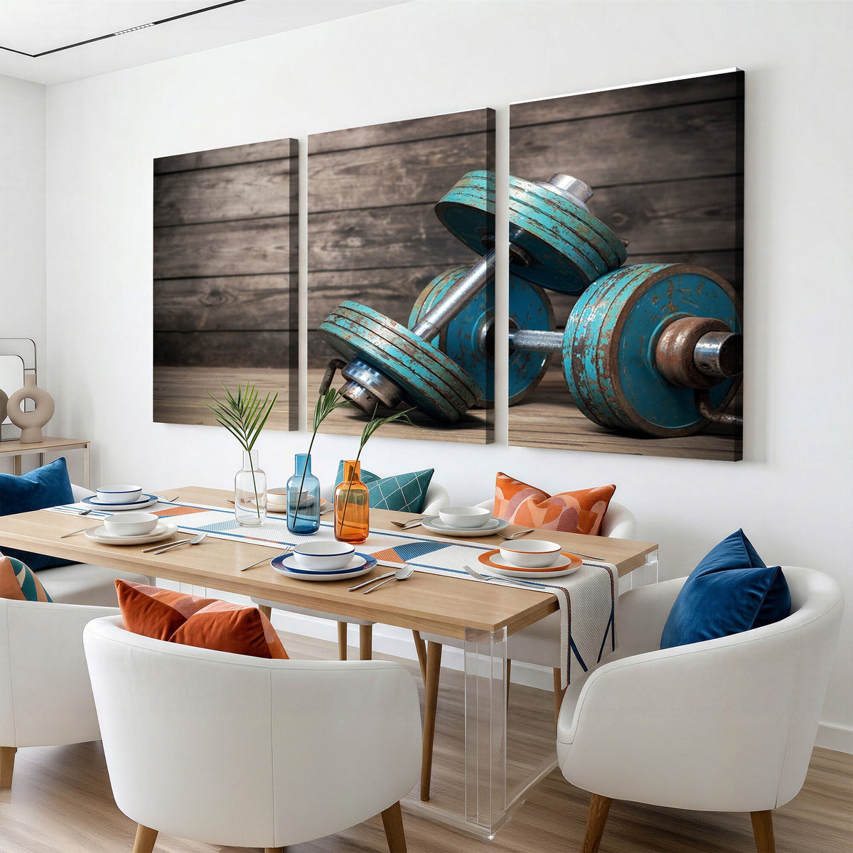 Dumbbell and Sport Wall Art Canvas Print